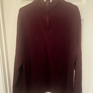 Chaps Men's Maroon Half-Zip Jacket